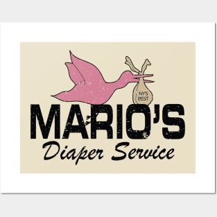 Marios Diaper Service logo T-shirt Posters and Art